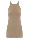 Rick Owens Drkshdw Ribbed Racer-back Tank Top In Neutral