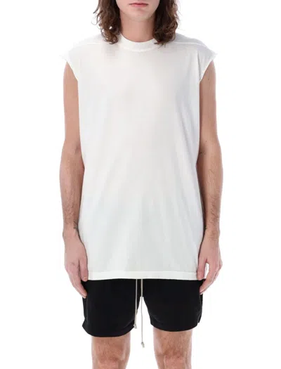 Rick Owens Drkshdw Ribbed White Sleeveless Tarp T-shirt