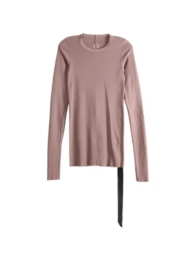 Rick Owens Drkshdw Ribbed-knit Long-sleeve T-shirt In 브라운