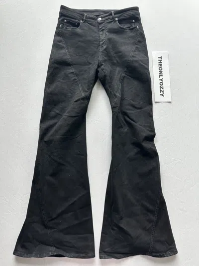 Pre-owned Rick Owens Drkshdw Rick Owens Drksdhw Bias Bootcut Denim Jeans Black Size 36