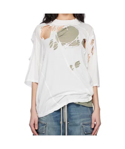 RICK OWENS DRKSHDW RIPPED T-SHIRT