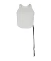 Rick Owens Drkshdw White Racerback Top With Oversize Band In White