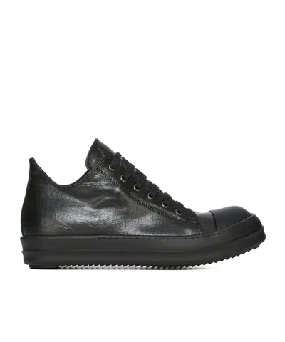 Rick Owens Drkshdw Round Head Low-cut Casual Shoes In Black