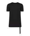 Rick Owens Drkshdw Asymmetric Hem Short Sleeve Round Neck T-shirt In Black