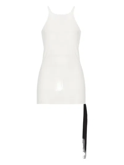 Rick Owens Drkshdw Round-neck Sleeveless Tank Top In White