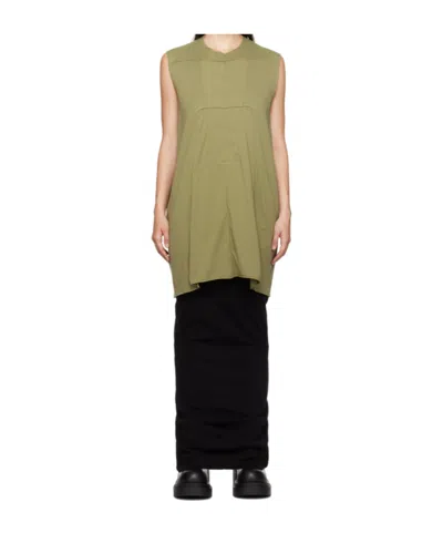 Rick Owens Drkshdw Khaki Luxor Sl Tank Top In 85 Sage