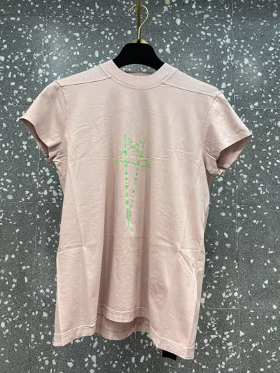 Rick Owens Drkshdw Round-necked T-shirt In Pink