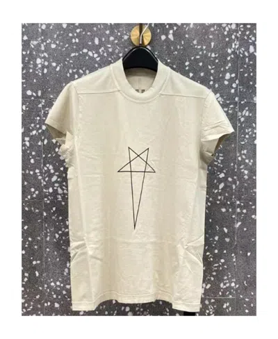 Rick Owens Drkshdw Round-necked T-shirt In White