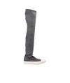 Rick Owens Drkshdw Over-the-knee Sock Sneakers With Contrast Toe Cap In Gray