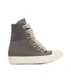 Rick Owens Drkshdw Round Toe High Top Casual Shoes In Black