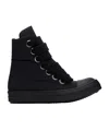 Rick Owens Drkshdw Black Hollywood Jumbo Lace Puffer Sneaks Sneakers In Black