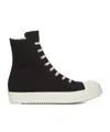 Rick Owens Drkshdw Round Toe High Top Casual Shoes In Black