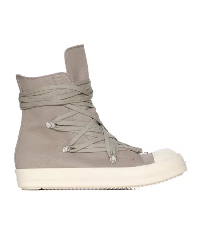 Rick Owens Drkshdw Round Toe High Top Sneakers