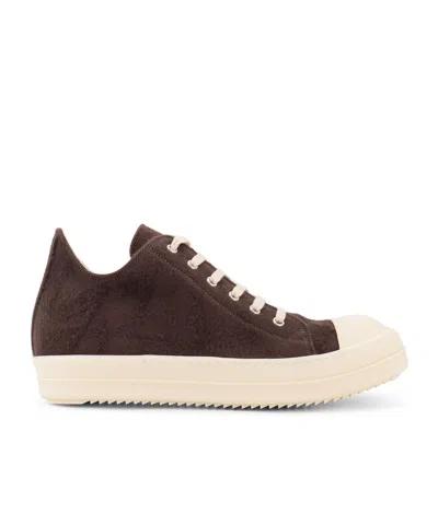 Rick Owens Drkshdw Round-toe Low-top Casual Shoes In Brown