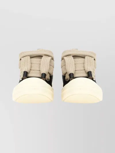 Rick Owens Drkshdw Round Toe Low-top Sneakers With Rubber Sole