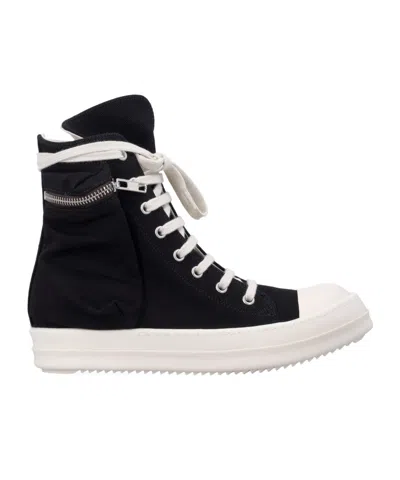 Rick Owens Drkshdw Round-toe High-top Casual Shoes In Black