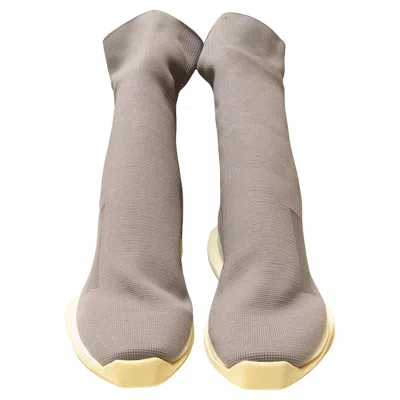 Pre-owned Rick Owens Drkshdw Runner Stretch Low Sock Boot In Brown