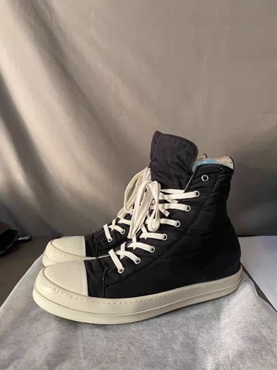 Pre-owned Rick Owens Drkshdw Satin Sneakers In Black