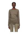 Rick Owens Drkshdw Scarification Long-sleeved T-shirt In Brown
