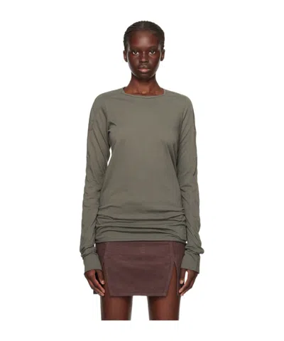 Rick Owens Drkshdw Scarification Long-sleeved T-shirt In Green