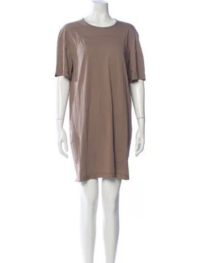 Pre-owned Rick Owens Drkshdw Scoop Neck Mini Dress In Neutral