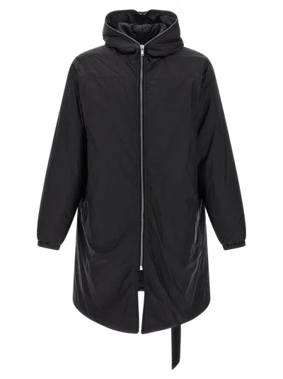Rick Owens Drkshdw Hooded Parka In Black