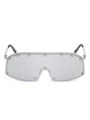 Rick Owens Drkshdw Shielding Mirrored-lens Sunglasses In Gray