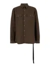 Rick Owens Drkshdw Camicia - Outershirt In Brown