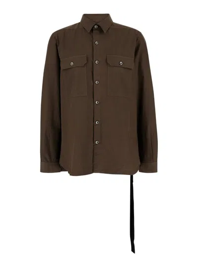 Rick Owens Drkshdw Camicia - Outershirt In Brown