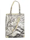 Rick Owens Drkshdw Metallic Finish Rectangular Tote Bag With Handles In Metallic