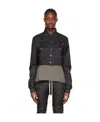 Rick Owens Drkshdw Short Ribbon Casual Jacket In Black
