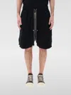 Rick Owens Drkshdw Cargo Fleece Knee-length Shorts With Ribbed Detailing In Schwarz