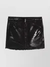 Rick Owens Drkshdw Short Skirt In Coated Cotton
