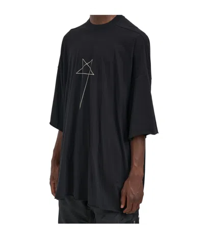 Rick Owens Drkshdw Short Sleeve Crewneck T-shirt In Black