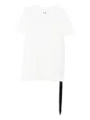 Rick Owens Drkshdw Short-sleeve Draped-hem T-shirt In White