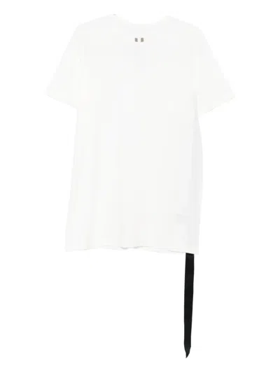 Rick Owens Drkshdw Short-sleeve Draped-hem T-shirt In White