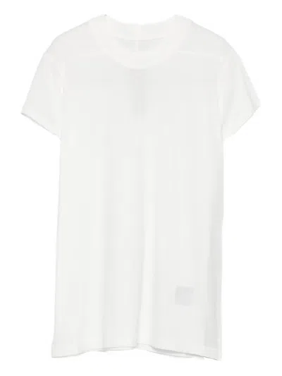 Rick Owens Drkshdw Short-sleeve Draped-hem Top In White