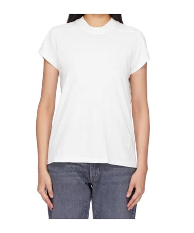 Rick Owens Drkshdw Short-sleeve Draped-hem Top In White