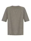 Rick Owens Drkshdw Short-sleeve Drawstring T-shirt In Gray