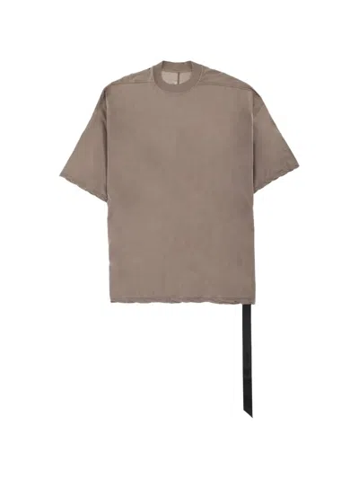 Rick Owens Drkshdw Tommy T Short Sleeve Crew Neck T-shirt In Brown