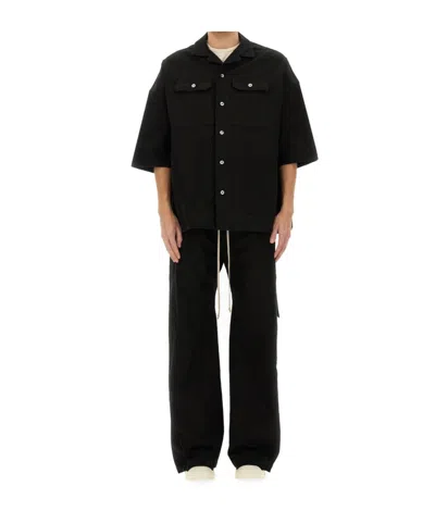 Rick Owens Drkshdw Short Sleeve Shirt In Black