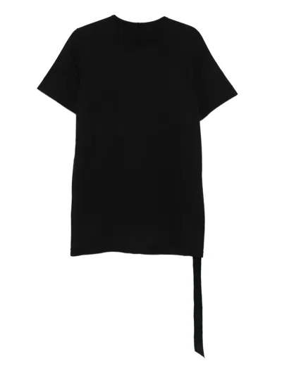 Rick Owens Drkshdw Short-sleeve Side-tie T-shirt In Black