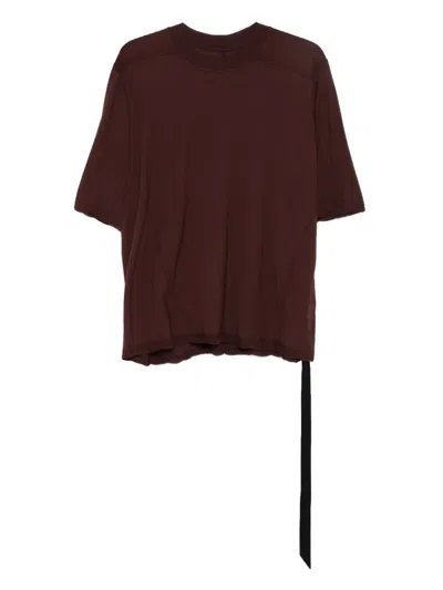 Rick Owens Drkshdw Short-sleeve Strap-detail T-shirt In Red