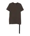 Rick Owens Drkshdw Short-sleeve Trailing-detail T-shirt In Brown
