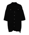 Rick Owens Drkshdw Magnum Tommy Oversized Cotton Shirt In Black