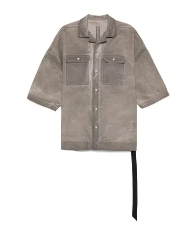 RICK OWENS DRKSHDW RICK OWENS DRKSHDW MAGNUM TOMMY DRAWSTRING SHIRT
