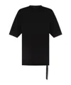 Rick Owens Drkshdw Drkshdw By Rick Owens Relaxed Fit Black Cotton T-shirt With Crew Neckline In Black