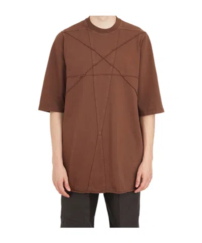 Rick Owens Drkshdw Short-sleeved T-shirt In Brown
