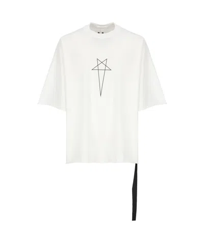 Rick Owens Drkshdw Short-sleeved T-shirt In White