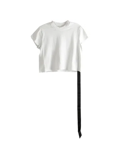 Rick Owens Drkshdw Cropped Small Level T-shirt In White